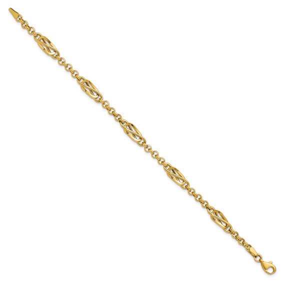 Leslie's 14K Polished Fancy Link Bracelet