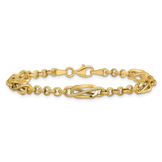 Leslie's 14K Polished Fancy Link Bracelet