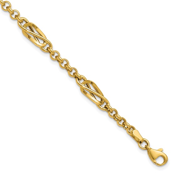 Leslie's 14K Polished Fancy Link Bracelet