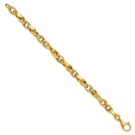 Leslie's 14K Polished Fancy Twisted Link Bracelet