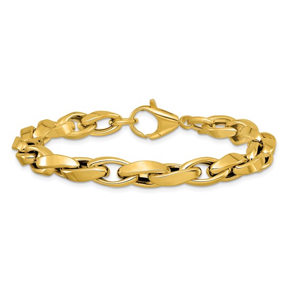 Leslie's 14K Polished Fancy Twisted Link Bracelet