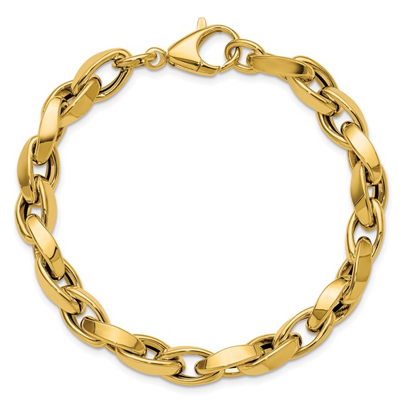Leslie's 14K Polished Fancy Twisted Link Bracelet
