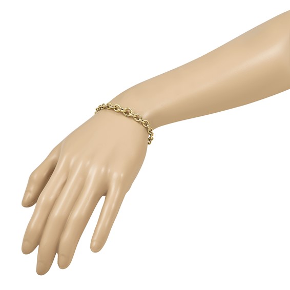 Leslie's 14K Polished Fancy Graduated Circle Link bracelet