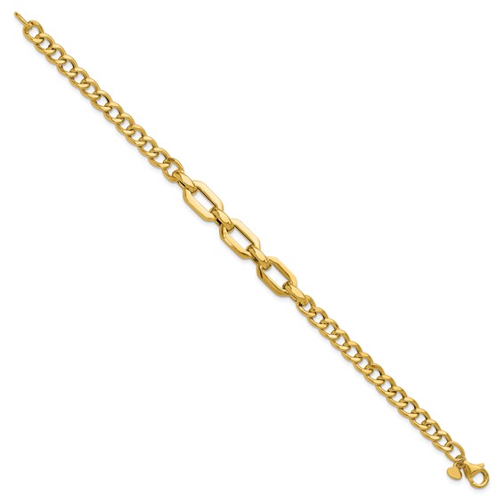 Leslie's 14K Polished Fancy Link Bracelet