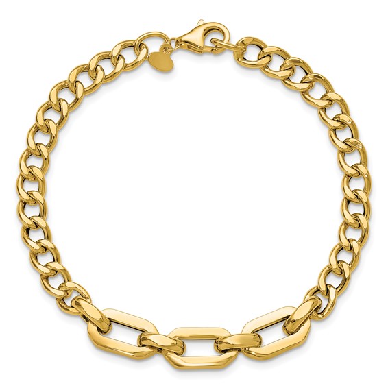 Leslie's 14K Polished Fancy Link Bracelet
