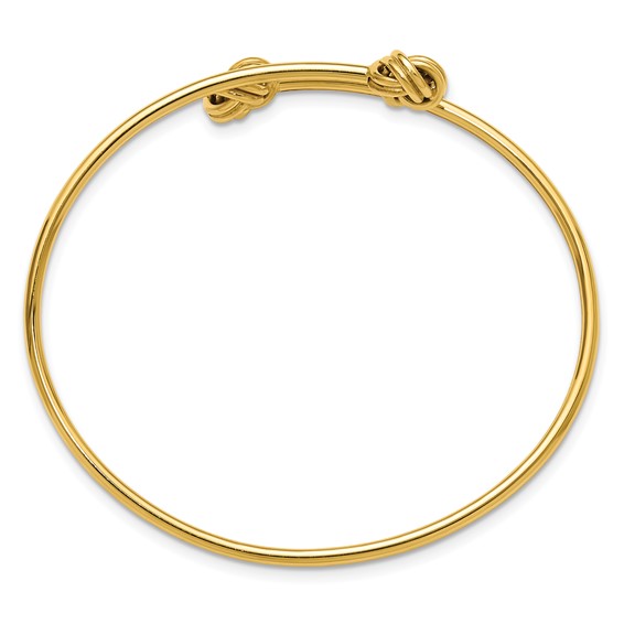 Leslie's 14K Polished Knot Flexible Bypass Bangle