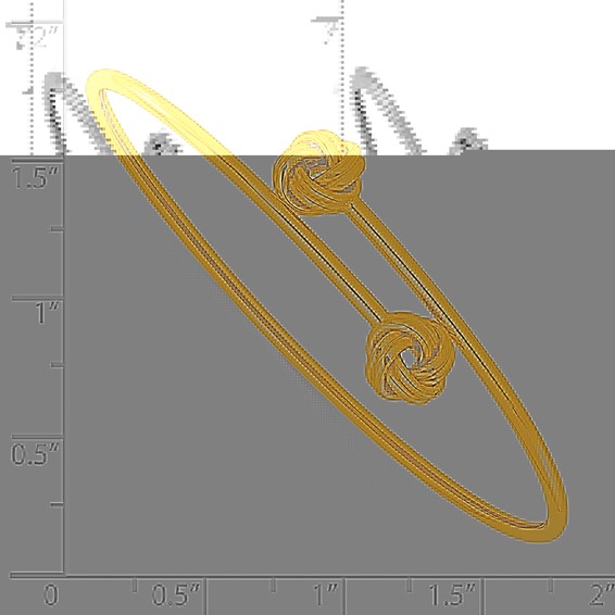 Leslie's 14K Polished Knot Flexible Bypass Bangle