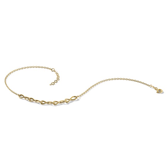 Leslie's 14K Polished Infinity 9in Plus 1in ext. Anklet