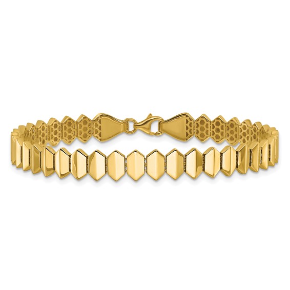 Leslie's 14K Polished Fancy Geometric Link Bracelet