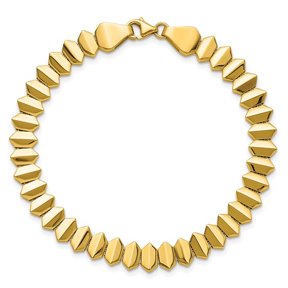 Leslie's 14K Polished Fancy Geometric Link Bracelet