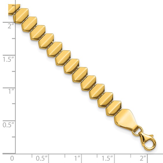 Leslie's 14K Polished Fancy Geometric Link Bracelet