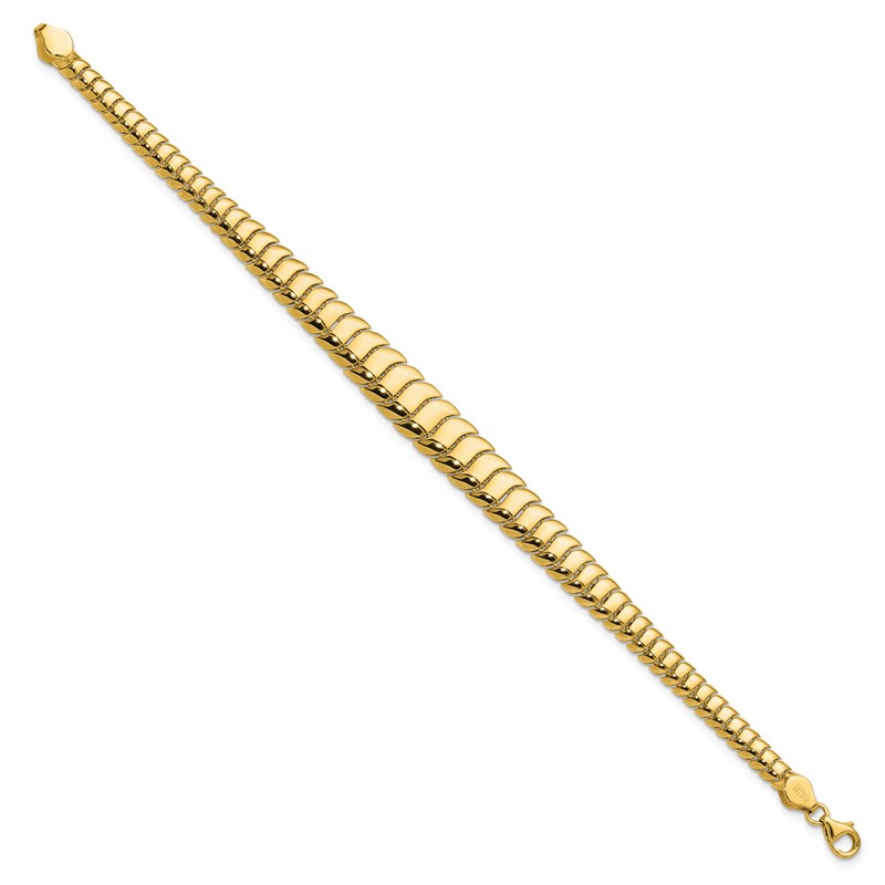 14K Polished Fancy Graduated Bracelet