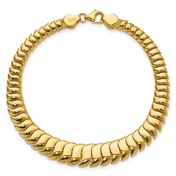 Leslie's 14K Polished Fancy Graduated Bracelet