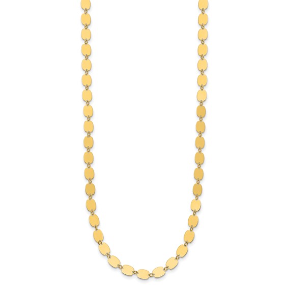Leslie's 14K Polished Fancy Mirror Link Necklace