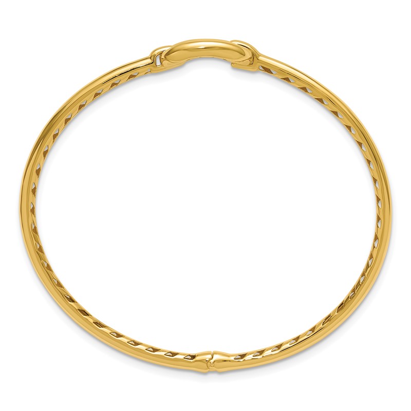 14K Polished Hinged Bangle