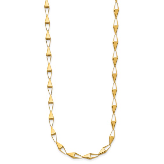 Leslie's 14K Polished Geometric Link Necklace