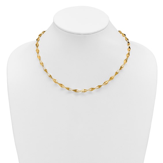 Leslie's 14K Polished Geometric Link Necklace