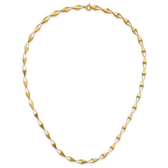 Leslie's 14K Polished Geometric Link Necklace