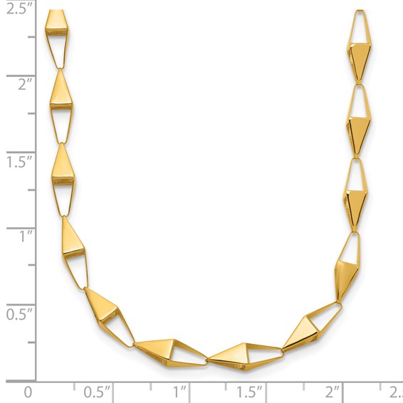 Leslie's 14K Polished Geometric Link Necklace