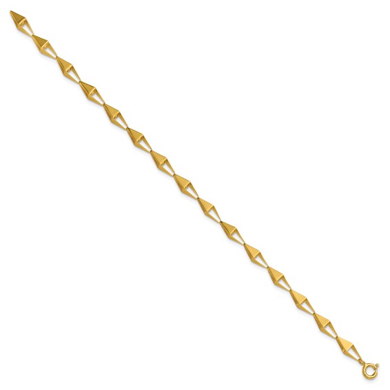 Leslie's 14K Polished Geometric Link Bracelet