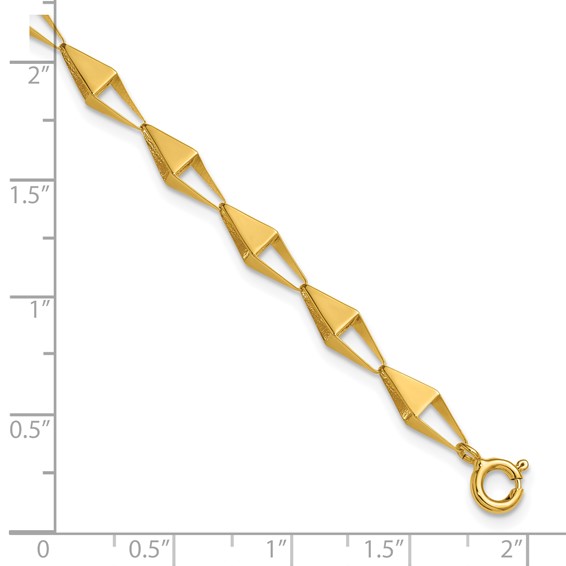 Leslie's 14K Polished Geometric Link Bracelet