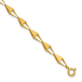 Leslie's 14K Polished Geometric Link Bracelet