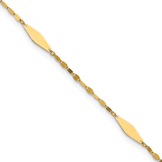 Leslie's Gold Polished Station Anklet