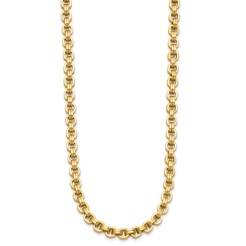 14K Polished Fancy Link Necklace