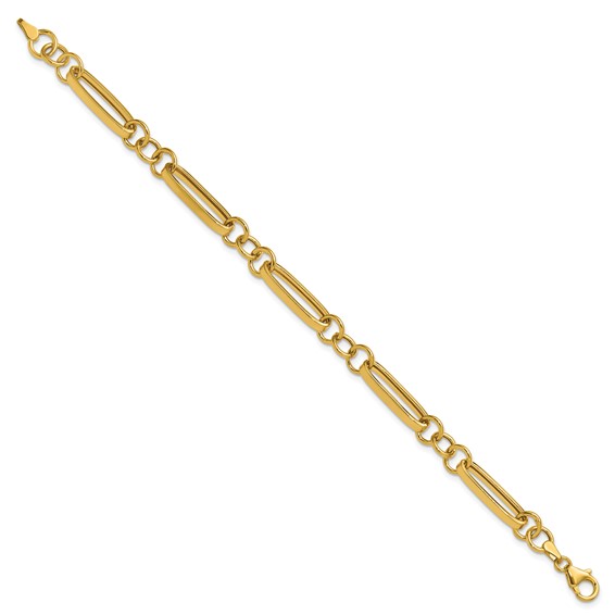 Leslie's 14K Polished Fancy Link Bracelet