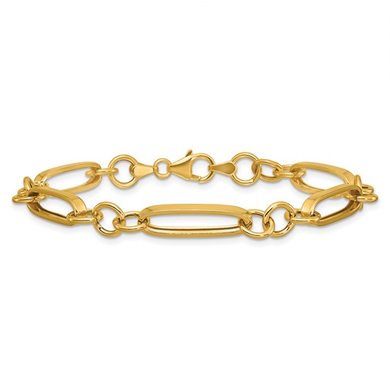 Leslie's 14K Polished Fancy Link Bracelet