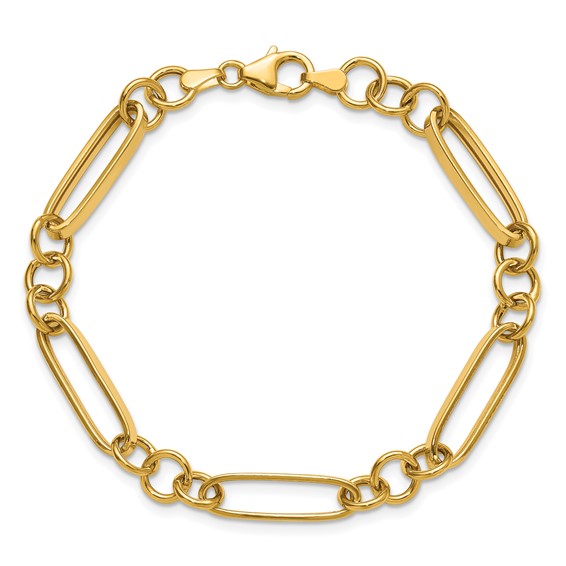 Leslie's 14K Polished Fancy Link Bracelet