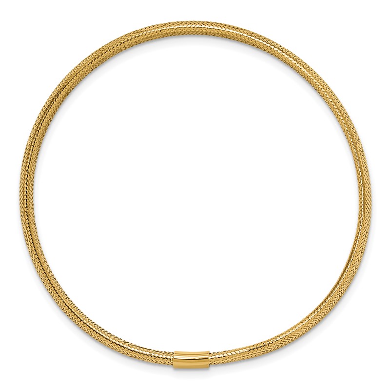 14K Polished Stretch Slip on Bracelet