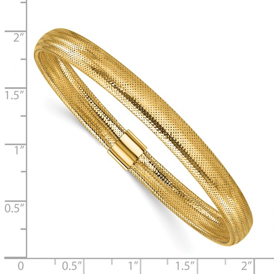 Leslie's 14K Polished Stretch Slip on Bracelet
