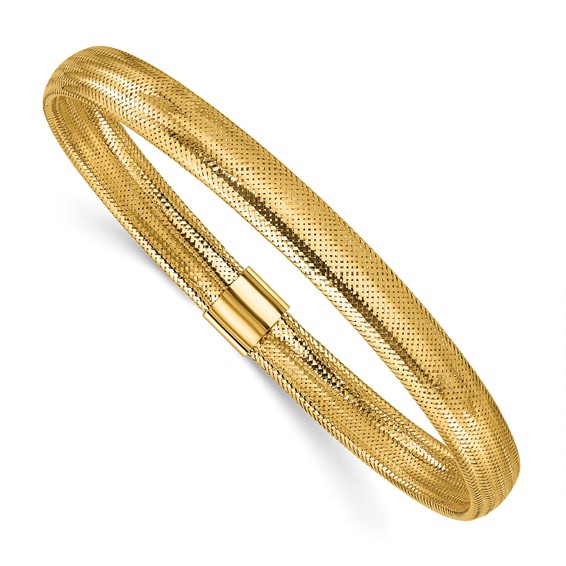 Leslie's 14K Polished Stretch Slip on Bracelet