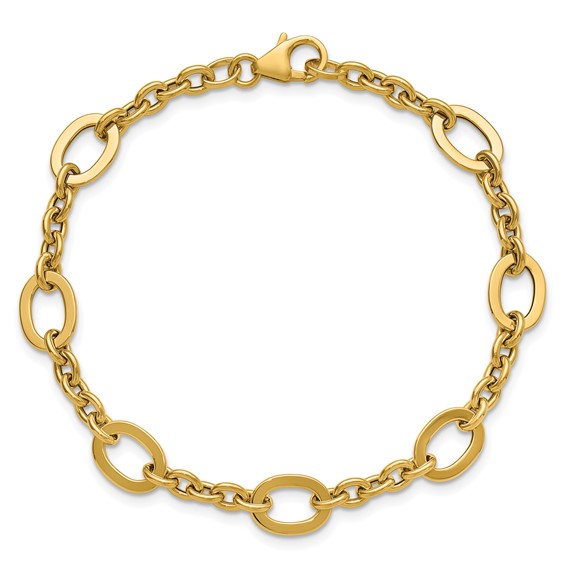 Leslie's 14K Polished Fancy Link Bracelet