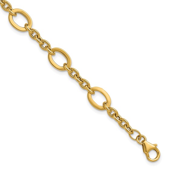 Leslie's 14K Polished Fancy Link Bracelet