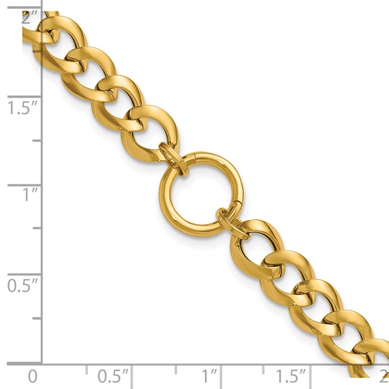 Leslie's 14K Polished Circle Accent Fancy Link Bracelet