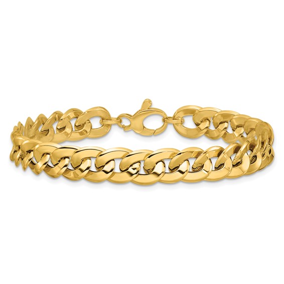 Leslie's 14K Polished Fancy Curb Link Bracelet