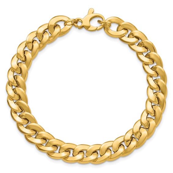 Leslie's 14K Polished Fancy Curb Link Bracelet