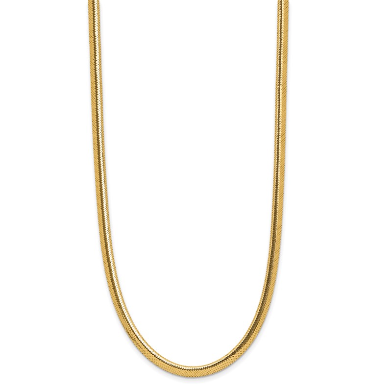 14K Polished Mesh Necklace