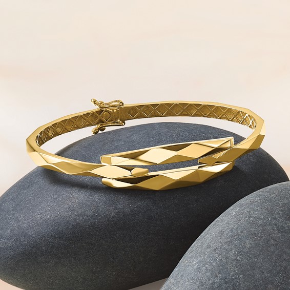 Leslie's 14K Polished Hinged Bangle