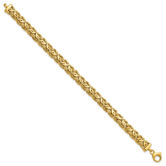 Leslie's 14K Polished 8.0mm Byzantine Link Bracelet