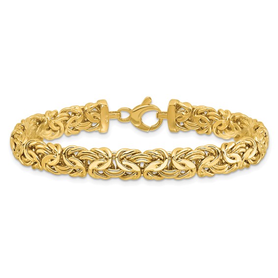 Leslie's 14K Polished 8.0mm Byzantine Link Bracelet