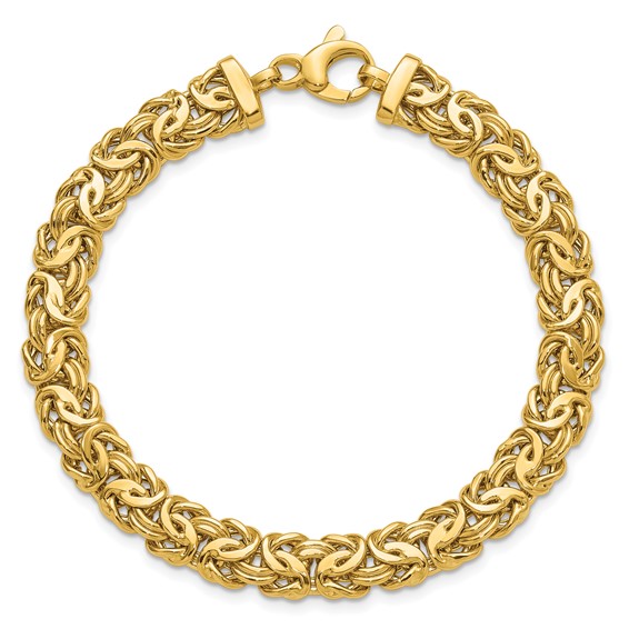 Leslie's 14K Polished 8.0mm Byzantine Link Bracelet