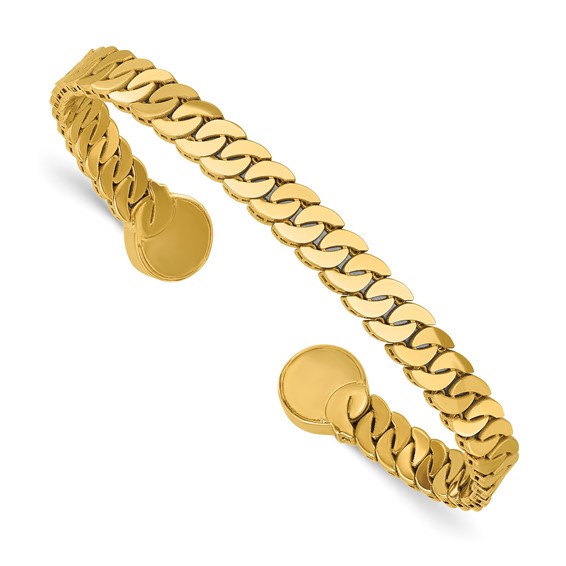 Leslie's 14K Polished S-Link Cuff Bangle