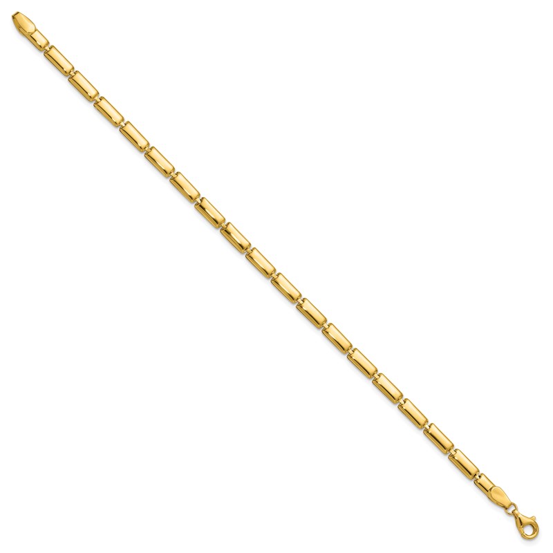 14K Polished 3.6mm Bar Link Bracelet