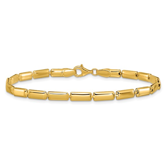 Leslie's 14K Polished 3.6mm Bar Link Bracelet