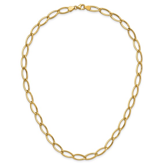 Leslie's 14K Polished Fancy Oval Link Necklace