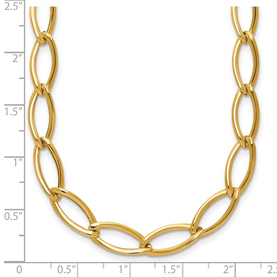 Leslie's 14K Polished Fancy Oval Link Necklace
