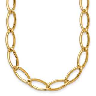 Leslie's 14K Polished Fancy Oval Link Necklace